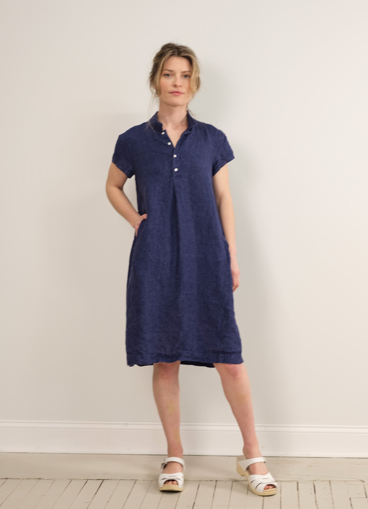 Collar Dress Chambray / S Collar Dress Chambray / S