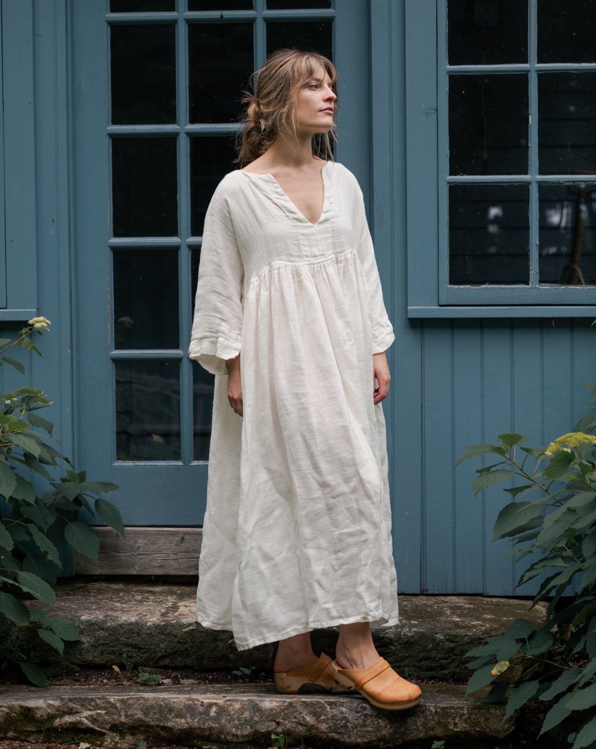 Imogene Dress Sale White Crinkle / M