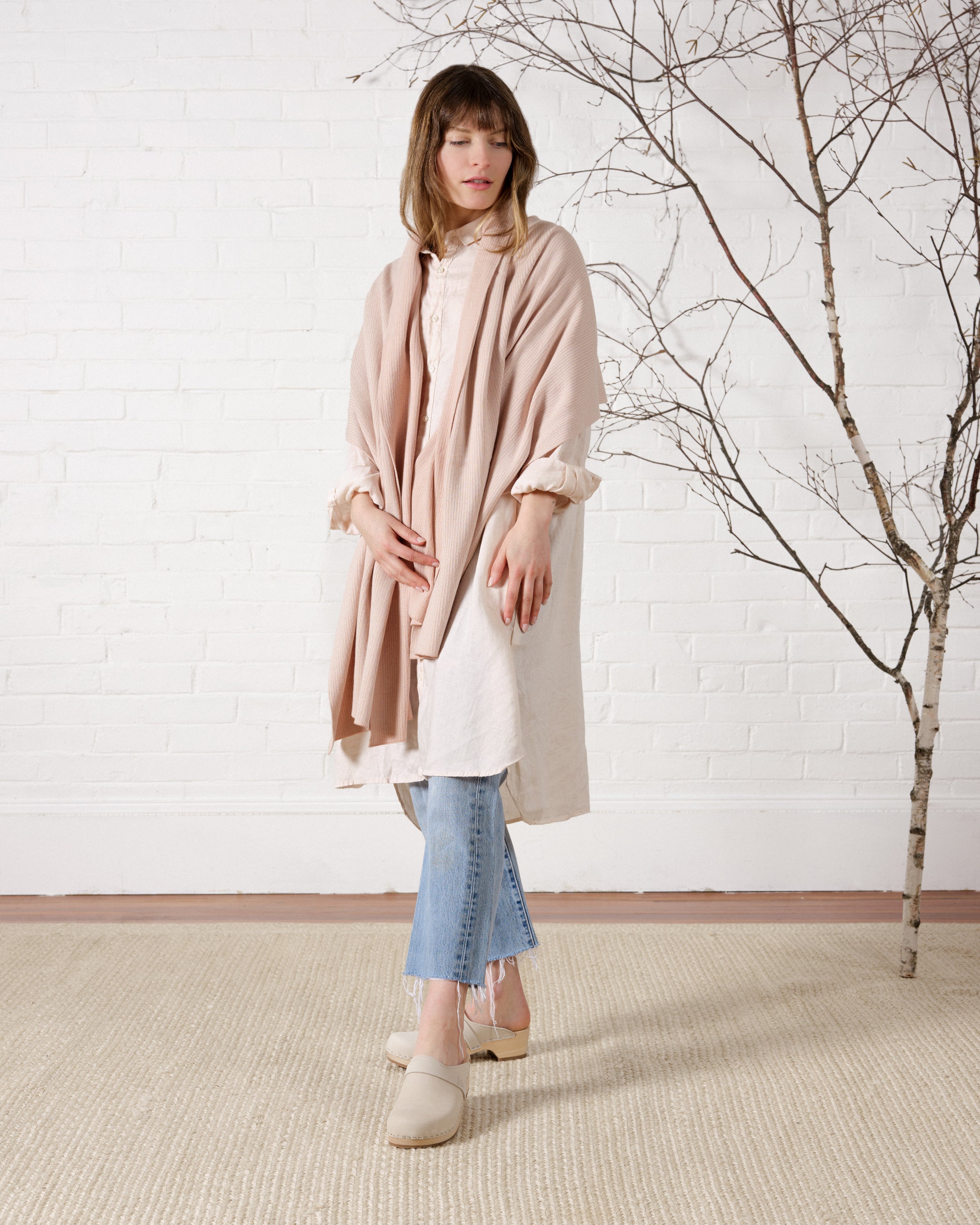 Cotton Knit Scarf Shawl/Scarf – artemesia