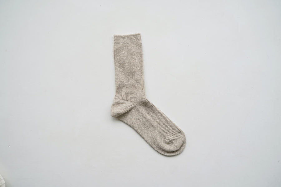 Wool Cashmere Ribbed Socks