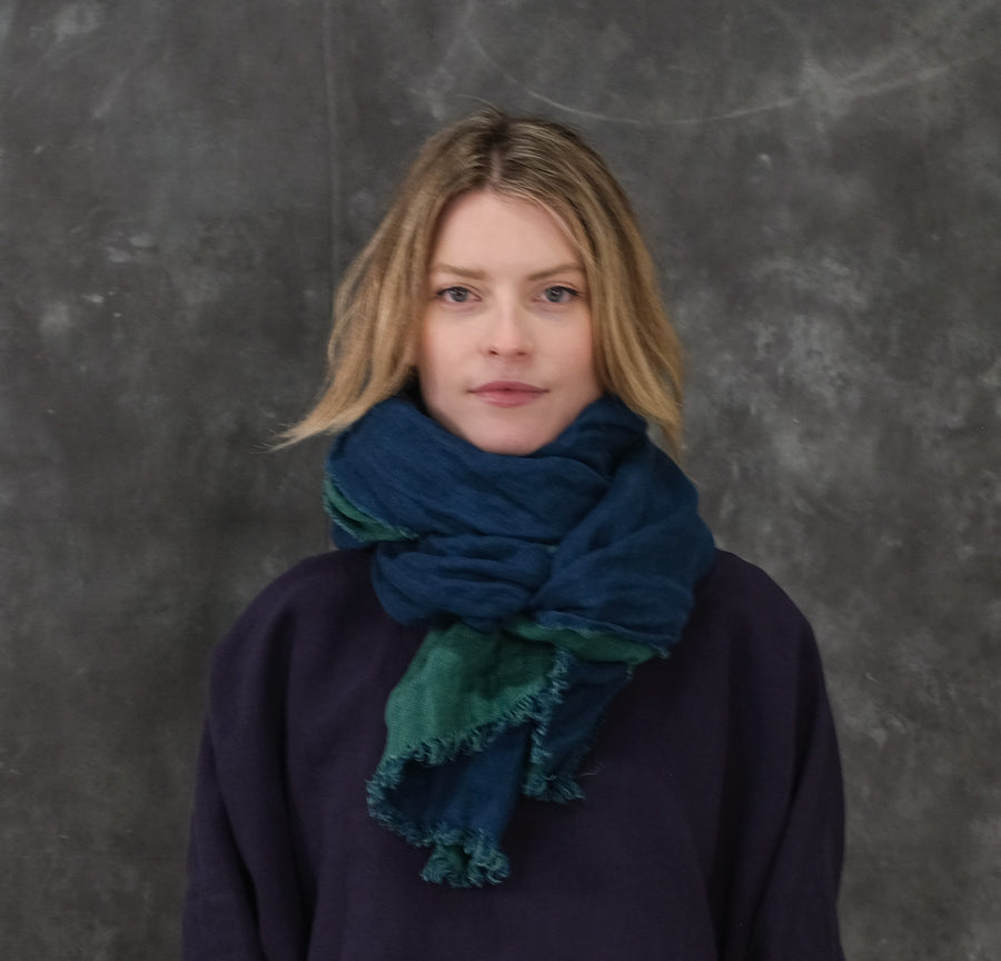 Double-Sided Linen Wrap Scarf