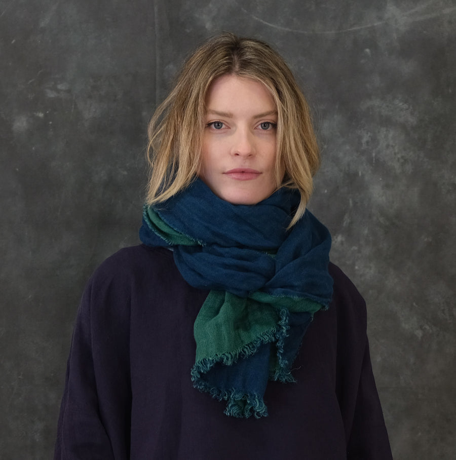 Double-Sided Linen Wrap Scarf