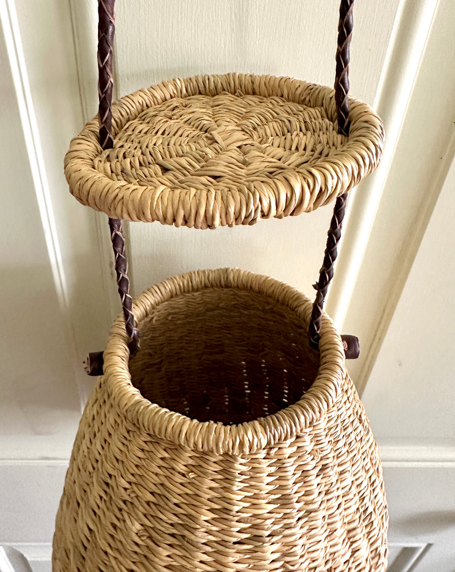 Crossbody Small Basket w/lid