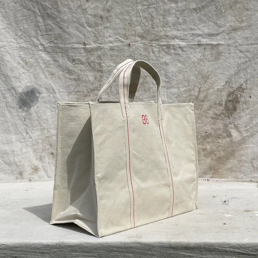 Natural Canvas Tote Wide
