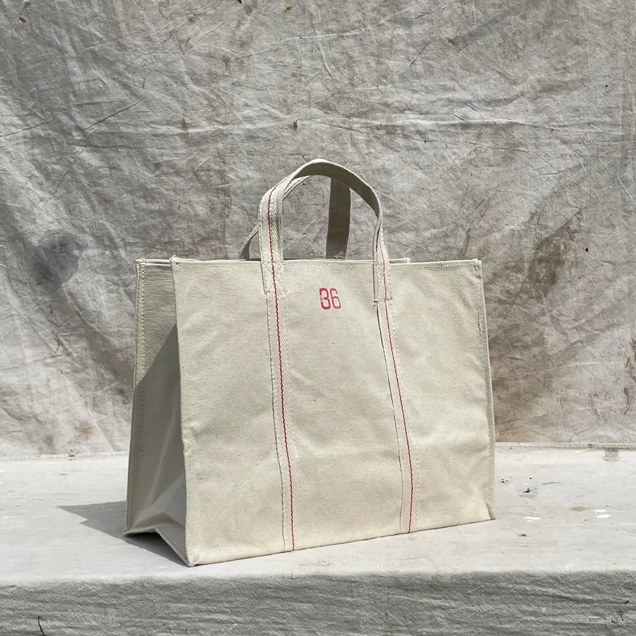 Natural Canvas Tote Wide