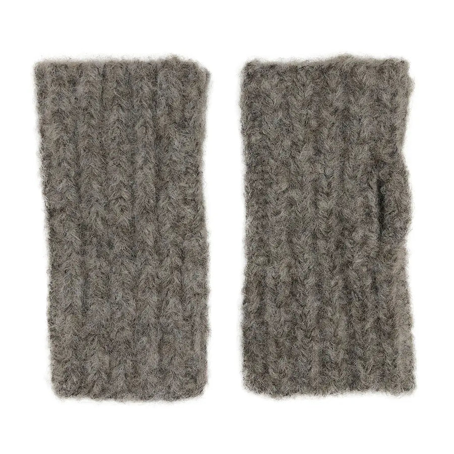 Ribbed Alpaca Fingerless Handwarmers