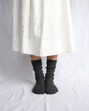 Cashmere Ribbed Socks