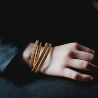 Split Double Wrap Leather Bracelet